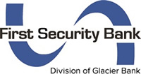 First Security Bank - Division of Glacier Bank blue ribbon logo